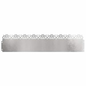 vidaXL Bordure per prato 10 pz 103 x 0,05 x 22 cm Acciaio Inox Argento