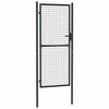 vidaXL Cancello da Giardino in Rete di Acciaio Zincato 100x200 cm Grigio