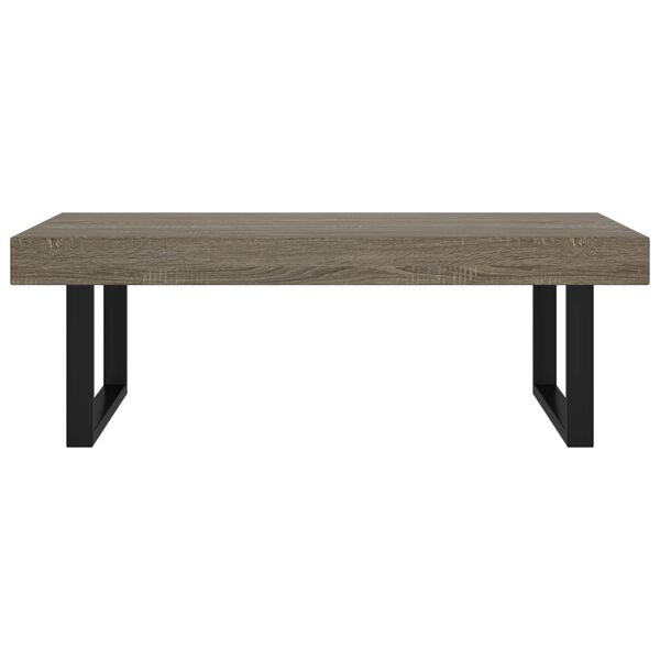 vidaXL Tavolino da Salotto Grigio e Nero 120x60x40 cm in MDF e Ferro