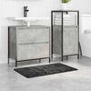 vidaXL Tappetino da bagno antiscivolo Grigio scuro 50 x 80 cm PP