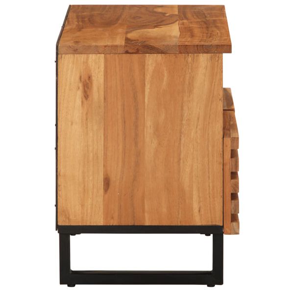vidaXL Mobile Porta TV 70x34x46 cm in Legno Massello di Acacia