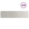 vidaXL Bordure per Prato 20 pz 25x103 cm Acciaio Inossidabile