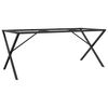 vidaXL Telaio Gambe a X per Tavolo da Pranzo 160x80x73 cm in Acciaio
