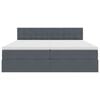 vidaXL Letto con Contenitore con materasso Grigio scuro 100 x 200 cm