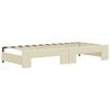 vidaXL Divano Letto Estraibile con Materassi Crema 90x200cm Similpelle