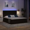 vidaXL Letto con luci a strisce a LED Nero 180 x 200 cm Velluto