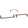vidaXL Scaffali da parete 2 pcs Legno vecchio 80 x 15 x 15,5 cm
