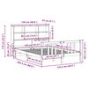 vidaXL Letto Libreria senza Materasso 120x200cm Legno Massello di Pino