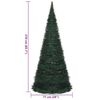 vidaXL Albero di Natale Artificiale Apribile Preilluminato Verde 210cm