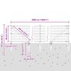 vidaXL Recinzione con Posto Grigio 0,4 x 50 m Acciaio e PVC