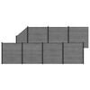 vidaXL Set di Recinzione 1311 x 186 cm WPC e Alluminio Grigio