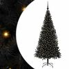 vidaXL Albero di Natale Nero 180 cm PVC