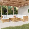 vidaXL Set Divani da Giardino 8 pz con Cuscini Legno Massello di Teak