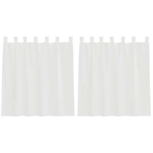 vidaXL Tende in Voile con Passanti 2 pz Bianco 140x140 cm