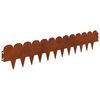 vidaXL Bordura per Prato 30 pcs 103 x 20 cm Acciaio Ruggine