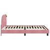 vidaXL Struttura letto bambini con testata Rosa 90 x 200 cm Velluto