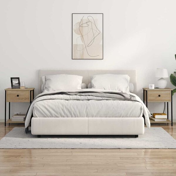 vidaXL Armadio da Notte 2 pcs Rovere Sonoma 42 x 41 x 56 cm