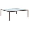 vidaXL Tavolo da Giardino Marrone 200x200x74 cm in Polyrattan