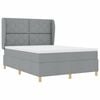 vidaXL Letto con molle e materasso Grigio Scuro 90x190 cm Tessuto