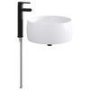 vidaXL Lavabo da bagno Nero Opaco 38,5 x 38,5 x 16 cm Metallo