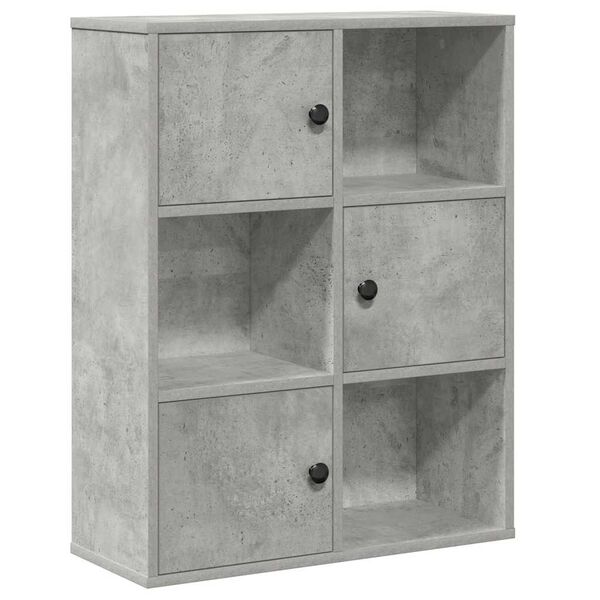 vidaXL Libreria Grigio Cemento 60x24x76,5 cm in Legno Multistrato