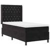 vidaXL Letto con Box Springs LED e Materasso Nero 90 x 190 cm Velluto
