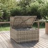 vidaXL Poltrona Centrale Giardino Cuscino Grigio 57x57x56cm Polyrattan
