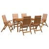 vidaXL Set da pranzo da giardino 7 pezzi Naturale