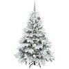 vidaXL Albero di Natale artificiale con 150 LED Bianco 150 cm PE e PVC