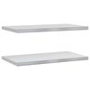 vidaXL Mensole a Muro 2 pz 75x40 cm Argento in Acciaio Inossidabile