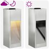 vidaXL Lucina LED Solare da Percorso 2 pcs Argento Zincato
