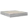 vidaXL Letto con Contenitore con testiera Grigio Sonoma 180 x 200 cm