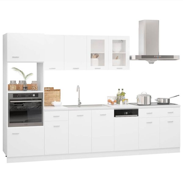 vidaXL Set Armadi da Cucina 7 pz Lyon Bianco in Truciolato