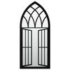 vidaXL Specchio da Giardino Nero 100x45 cm in Ferro per Uso Esterno