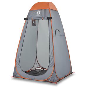 vidaXL Tenda Privacy Pop-Up Grigio e Arancione Impermeabile