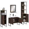 vidaXL Set Mobili da Bagno 4 pz Rovere Marrone in Legno Multistrato