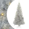 vidaXL Albero di Natale con 300 LED con supporto Argento 240 cm PET