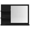 vidaXL Specchio da Bagno Rovere Nero 60x10,5x45 cm Legno Multistrato