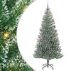 vidaXL Albero di Natale Artificiale Imbiancato con Luci LED 210 cm