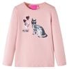 vidaXL Maglietta Bambina Maniche Lunghe Rosa Chiaro 116
