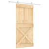 vidaXL Porta scorrevole Naturale e Bianco 95 x 210 cm