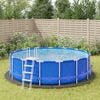 vidaXL Telo Sotto Piscina Grigio Chiaro &Oslash;458 cm Geotessile Poliestere