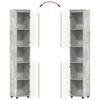 vidaXL Set di Armadi da Bagno TULUM Grigio cemento 37 x 31,5 x 203 cm