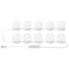 vidaXL Luci per Specchio 12 pcs Bianco 4.5 x 4.5 x 4.8 cm Plastica