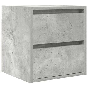 vidaXL Comodino a Muro Grigio Cemento 38x34x40 cm