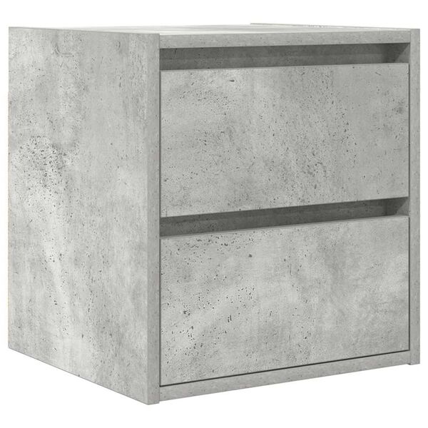 vidaXL Comodino a Muro Grigio Cemento 38x34x40 cm