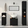 vidaXL Set di mobili per il bagno 3 pcs Rovere Nero 30 x 30 x 190 cm
