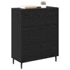 vidaXL Credenza con cassetto Rovere Nero 69,5 x 34 x 90 cm
