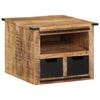 vidaXL Tavolino da Salotto con Cassetti 50x50x40 cm Massello di Mango