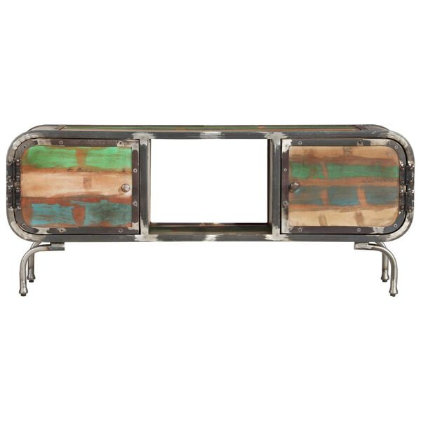 vidaXL Mobile TV Multicolore 110x30x42 cm Legno Massello di Recupero